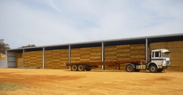 Large hay shed by ABC Sheds