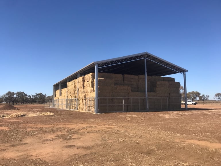 ABC Sheds hay shed with gates