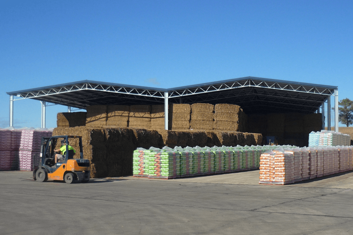 On-site hay storage