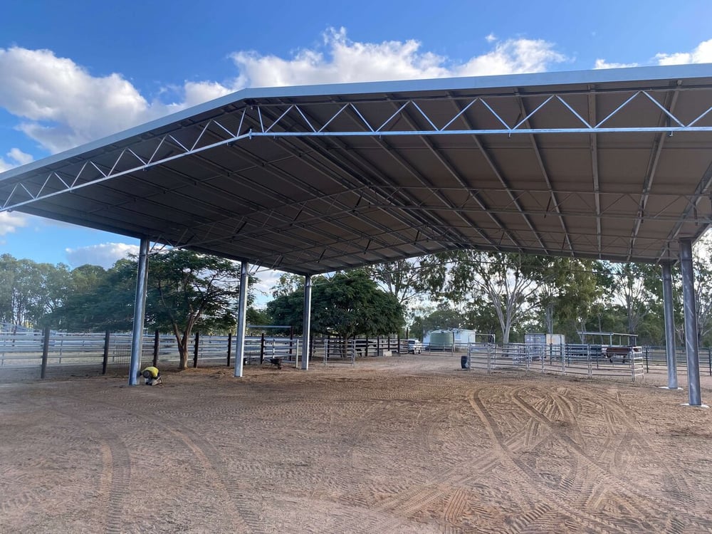 ABC Sheds dressage arena cover located in Nebo Queensland