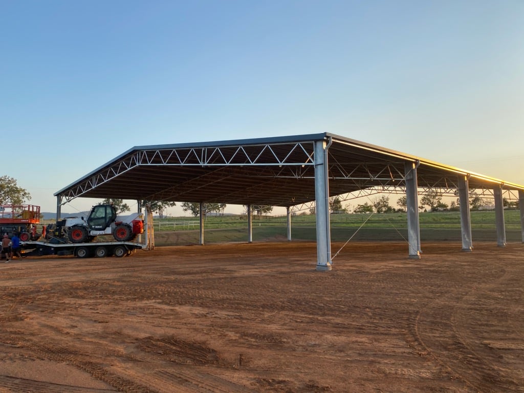 Abe Graham's horse arena at The Big Bend