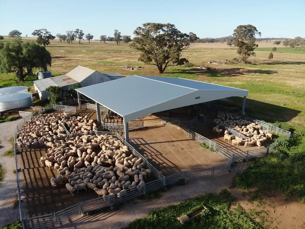 Farming yard cover sheds