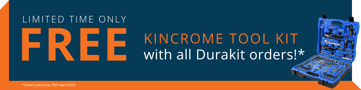 Limited time only - free Kincrome tool kit with all Durakit orders!