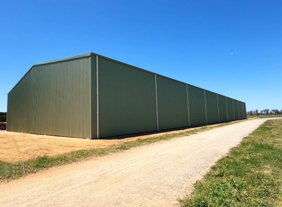 Large hay shed in Cowra, NSW, by ABC Sheds