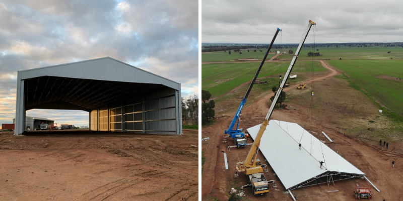 Farm machinery shed