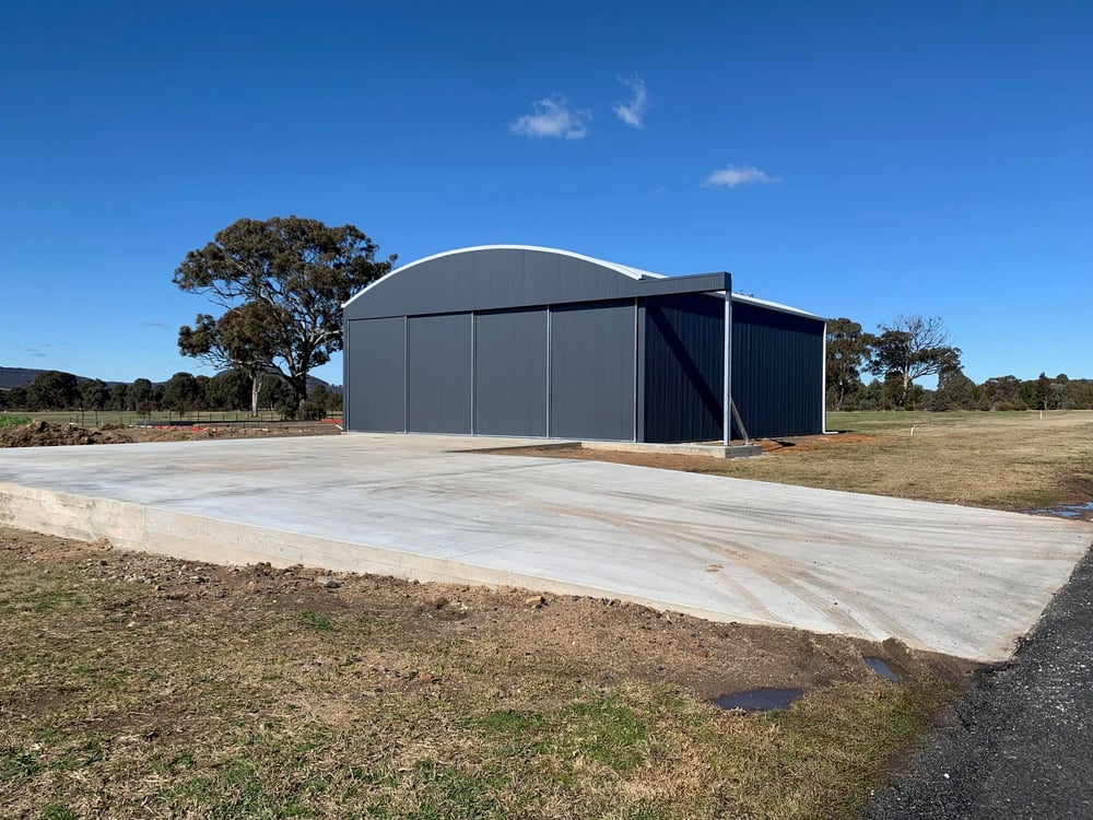 Kelvin's favourite project - an aircraft hangar