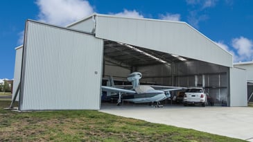 Aircraft hangar by ABC Sheds