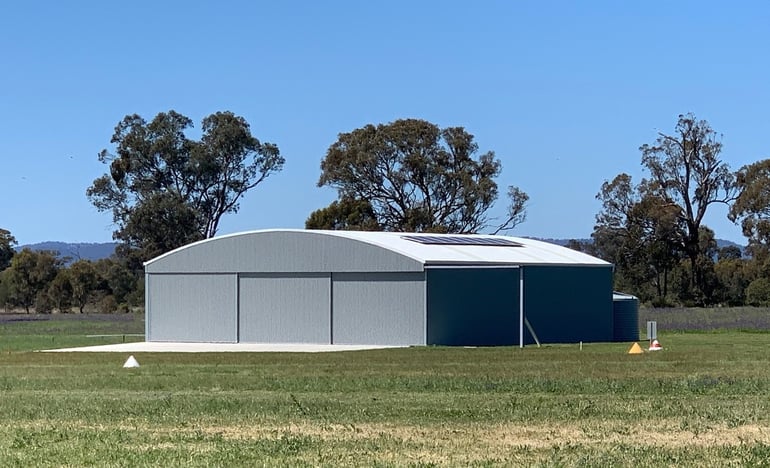 Aircraft hangar in Rylstone