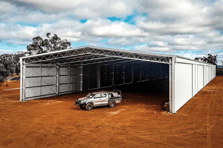 ABC Sheds structural steel shed with TCT