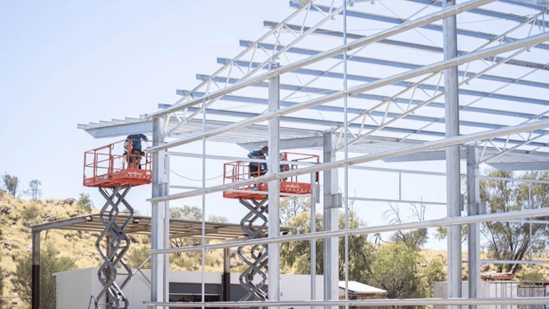 Steel shed construction