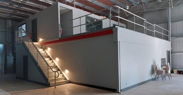 ABC Sheds mezzanine floor in a shed