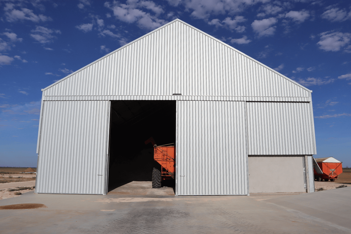 Fertiliser storage shed
