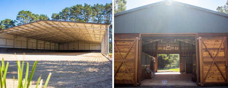 Dressage arena and horse stables in NSW custom built by ABC Sheds