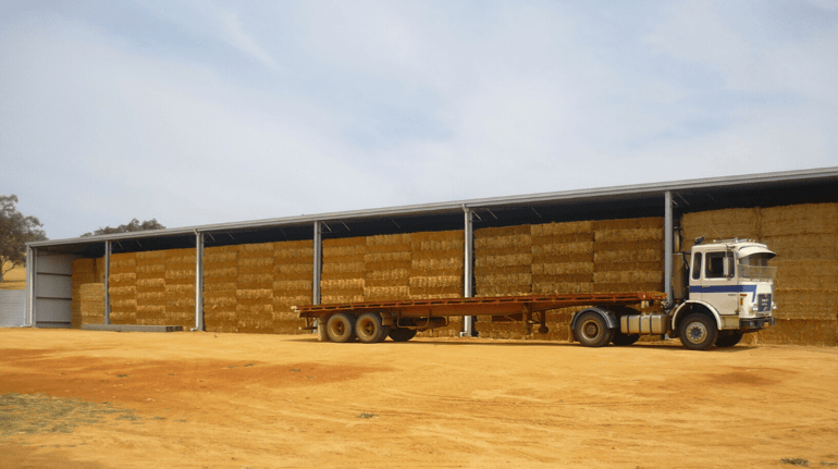 ABC Sheds, structural steel hay shed