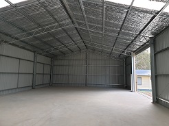 Steel workshop with sliding doors in Goulburn