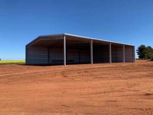 Two sided hay shed in Currawarna NSW