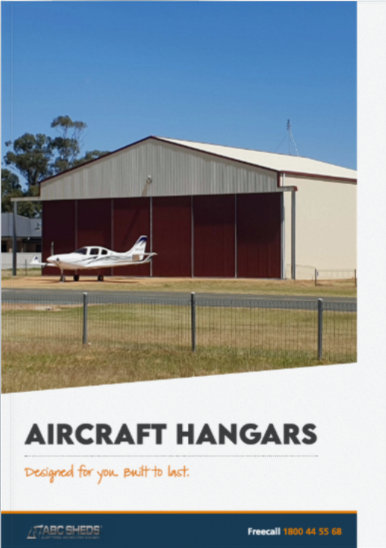 ABC Sheds aircraft hangar brochure