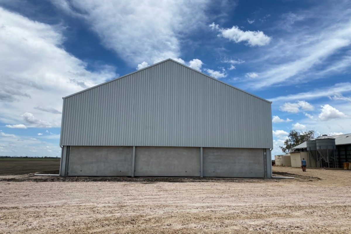 Back of cotton shed