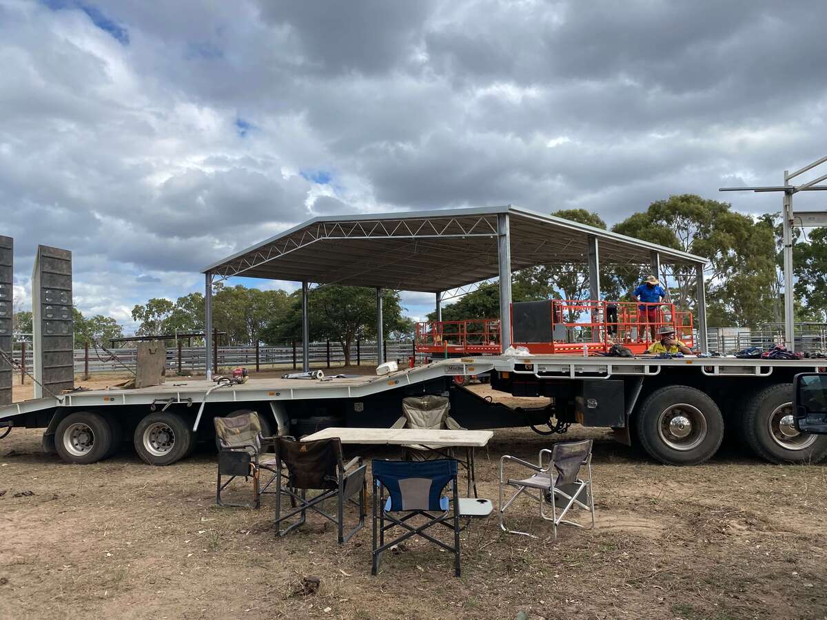 Cyclone rated shed being constructed in Nebo