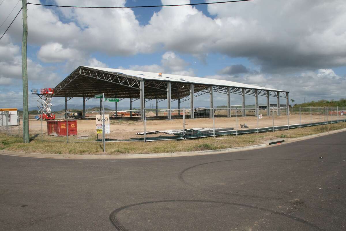 ABC Sheds cyclone rated shed being constructed in Townsville