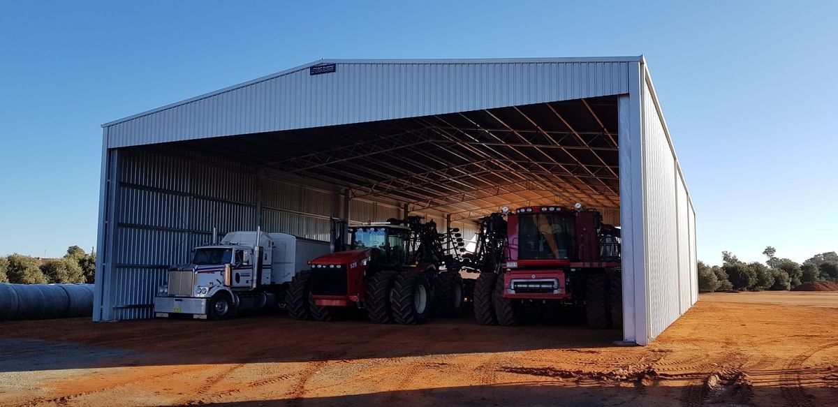 ABC Sheds drive-through machinery shed in Beckom