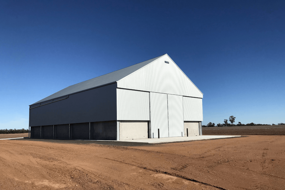 ABC Sheds fertiliser shed in Biniguy