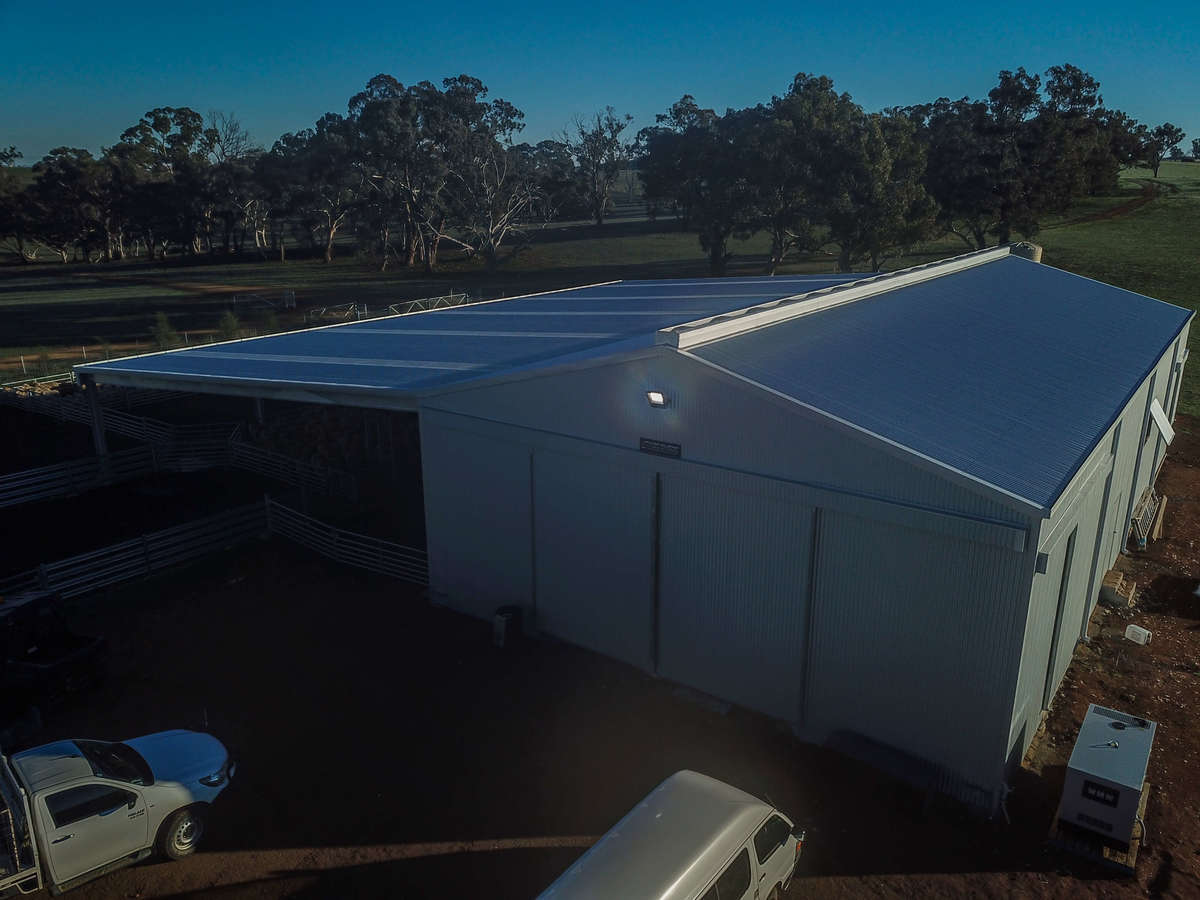 Bird's eye view of shearing shed - Boorowa