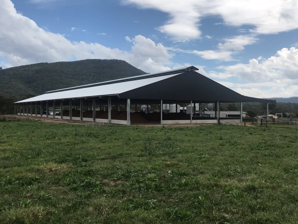 ABC Sheds feedlot shelter in Vacy