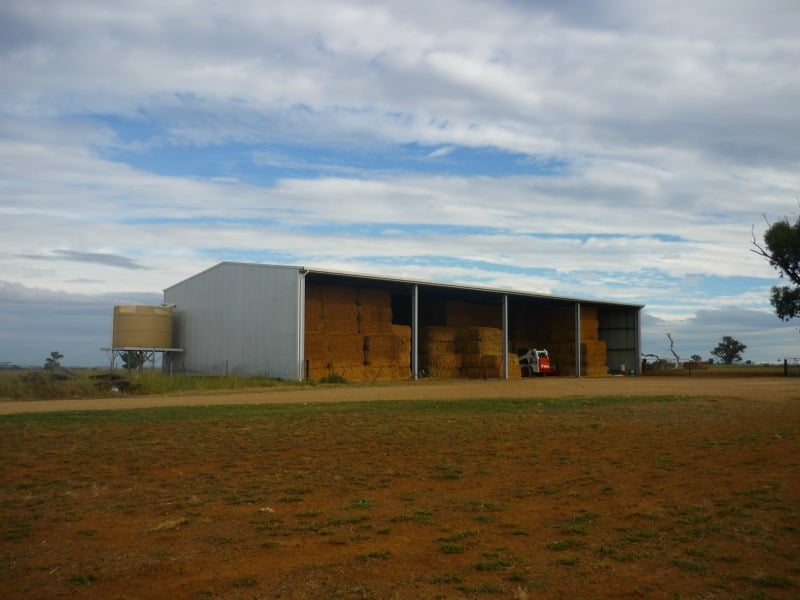Slanted view of hay shed - Canowindra