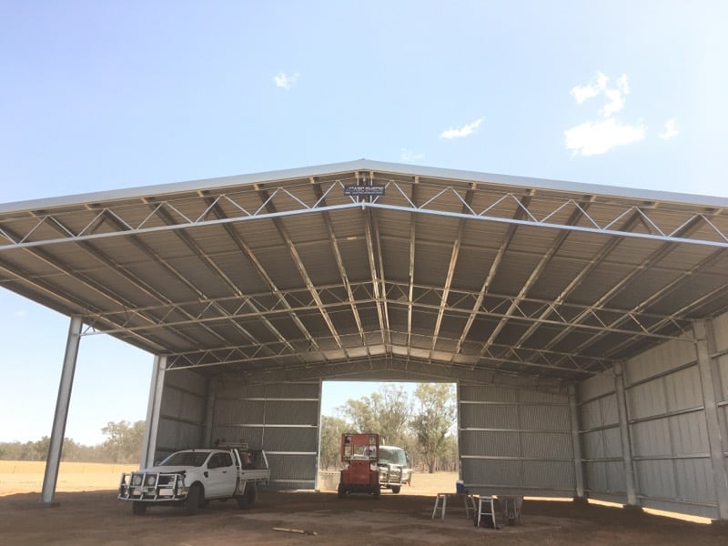 Inside Grenfell hay shed