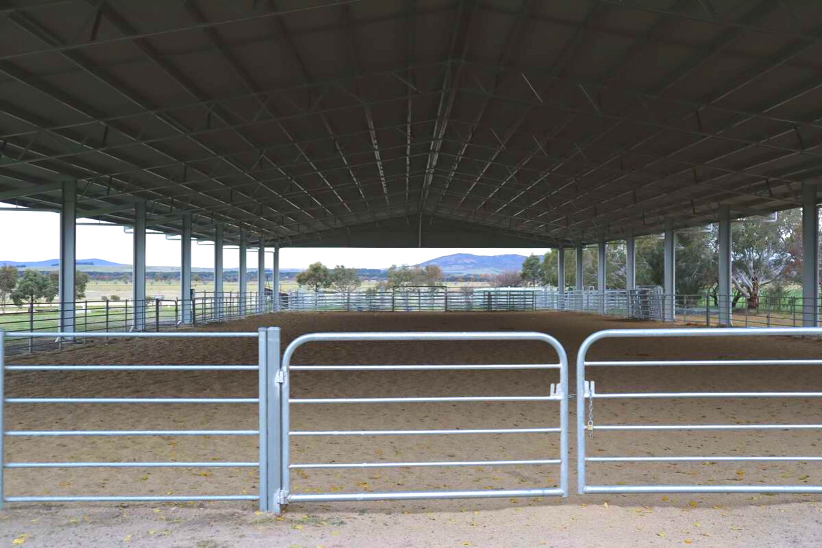 Inside Bungendore Showgrounds dressage arena