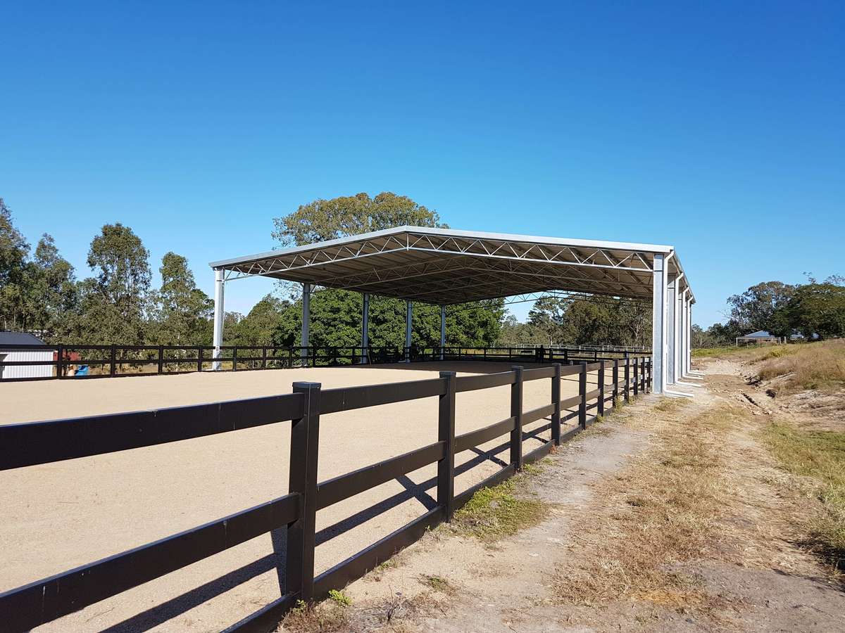 ABC Sheds dressage arena in Moggill QLD