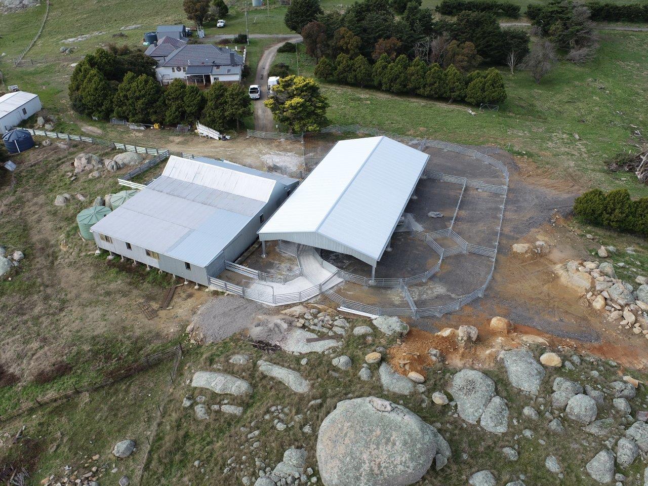 Bird's eye view of Laggan yard cover