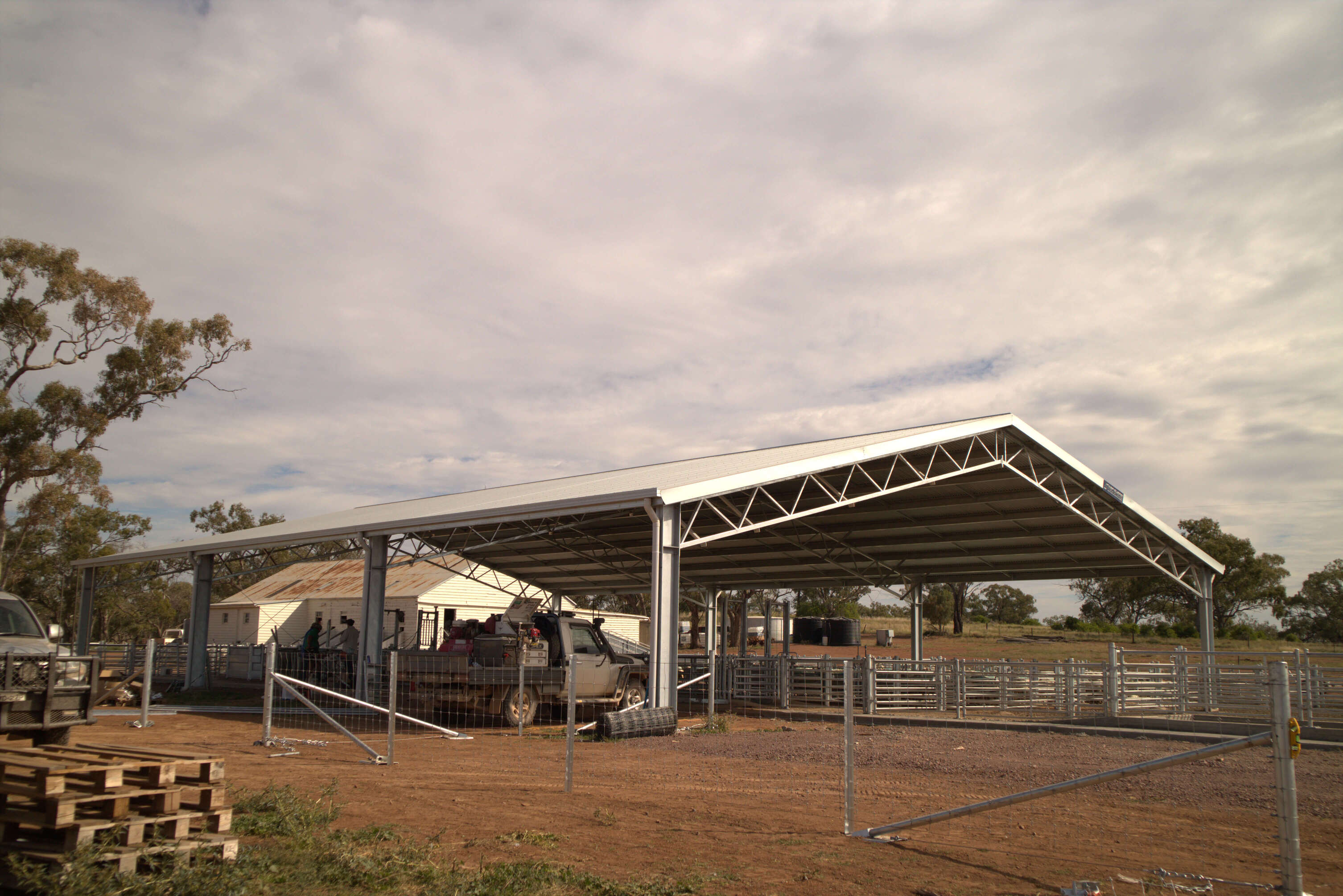 Side view of ABC Sheds yard cover