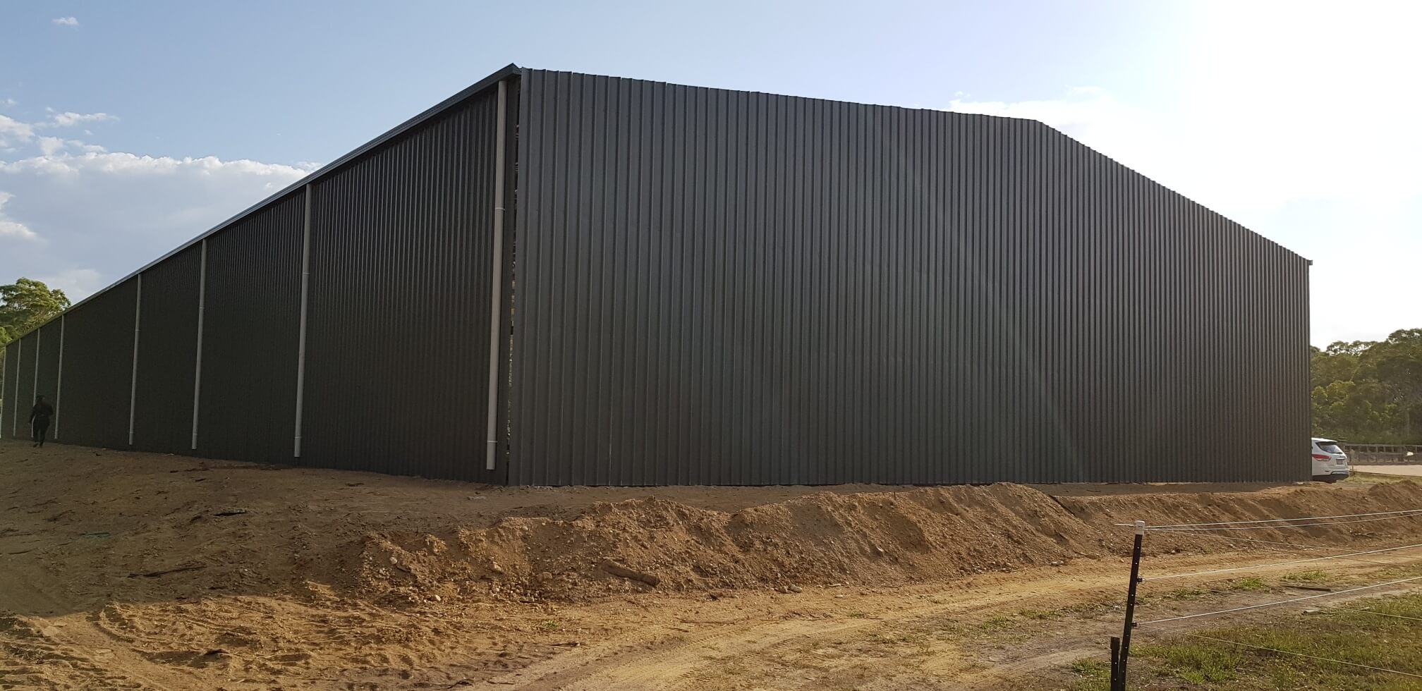 Enclosed dressage arena supplied by ABC Sheds