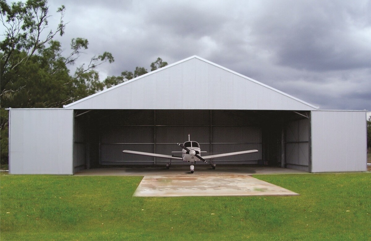 ABC Sheds aircraft hangar