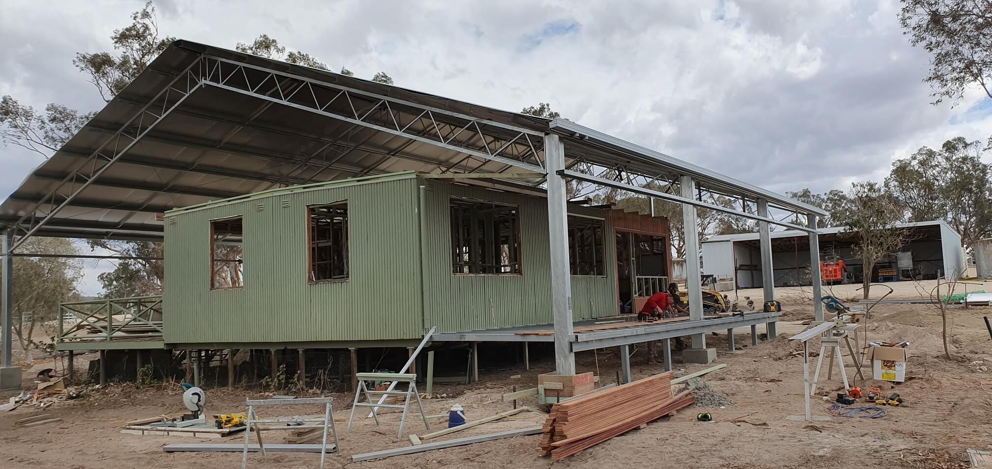 House being converted into a shed